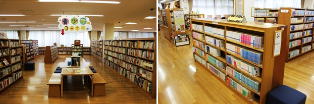 大泉図書館は「YA」ではなく、「青少年コーナー」と表示し、児童・生徒への読書推進を行っている。右は青少年文庫コーナー。
